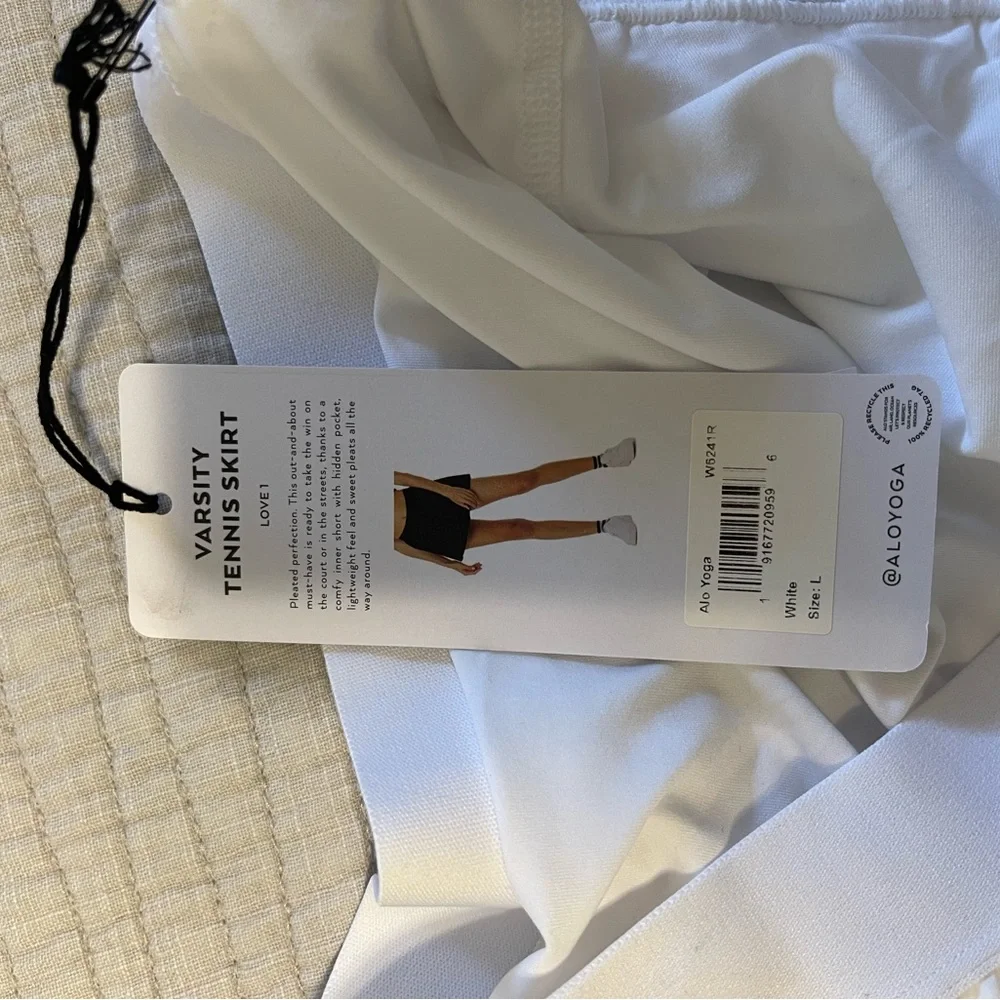 ALO Yoga White Mini Skirt